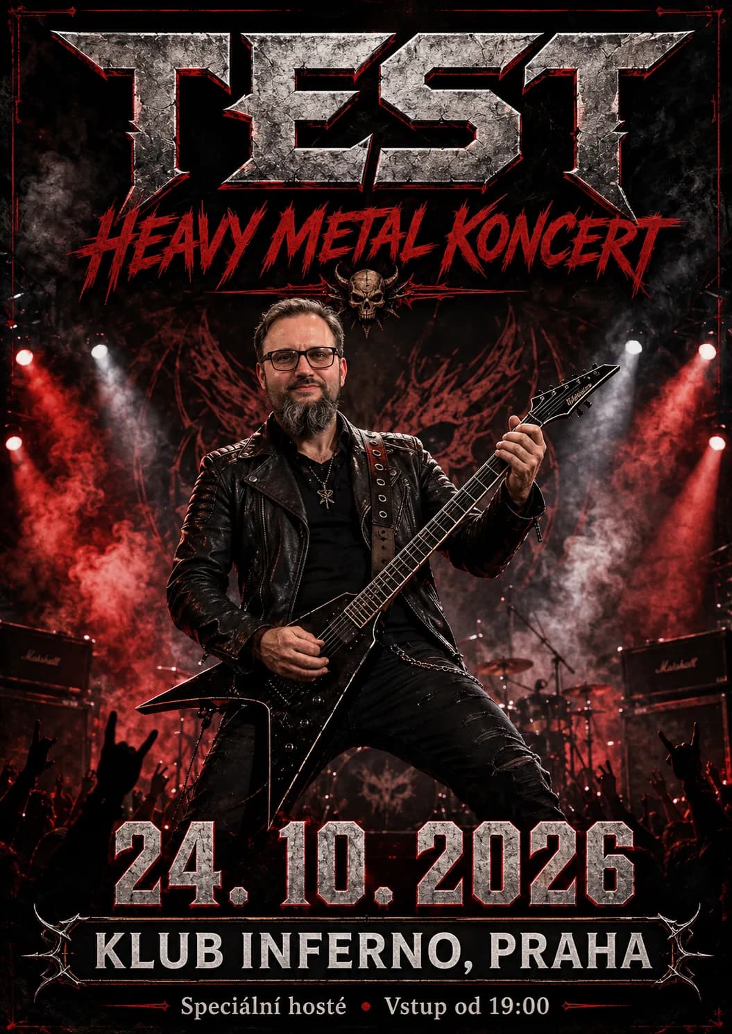 Plakát — TEST — Heavy metal koncert